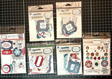 Echo Park I LOVE WINTER Brads, Layered Stickers, Ephemera Tags/Frame PARTIAL LOT