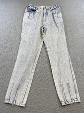 VINTAGE P.S. Gitano Jeans Womens 10 Blue Acid Wash High Rise Tapered Leg 90s