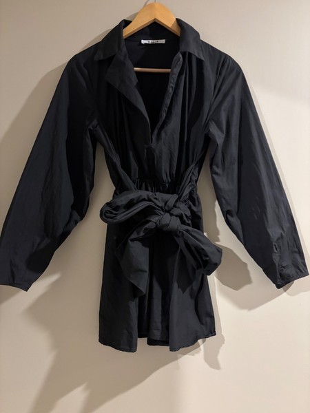 Dazie gorgeous black shirt dress with front tie up