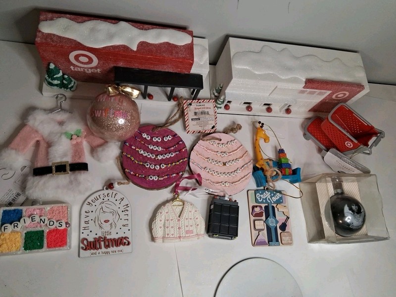 Taylor Swift Christmas Ornaments Lot, Plus Target, ToyRus, Jim Morrison And More