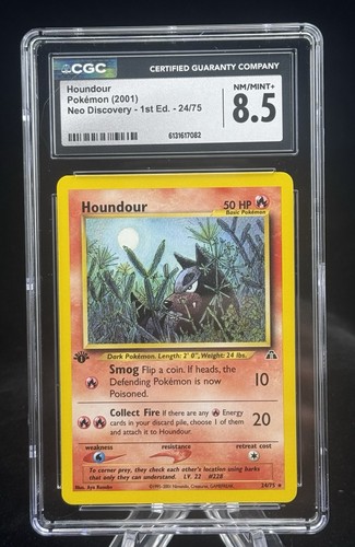 Houndour (1st Edition) graded CGC 8.5 for sale on eBay