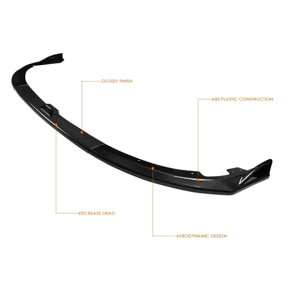 Parachoques delantero de fibra de carbono real para Subaru WRX STI 08-10 labio de alerón inferior Foto 4 de 4