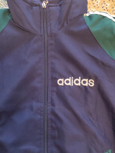 ADIDAS Boys' Navy/Green Cotton Blend Long Sleeve Jacket, approx. size 5 - Picture 4 of 4
