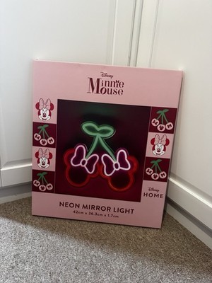 Minnie Mouse Neon Spiegel Licht Kirschen Brandneu im Karton