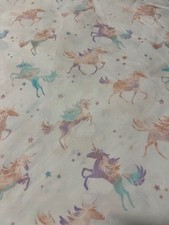 UNICORN QUEEN PILLOWCASES SET OF 2 PRE-OWNED PURPLE TURQUOISE PINK SUPER SOFT