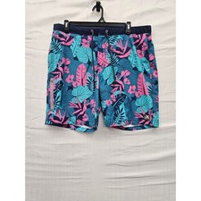 ZeroXposur Mens Swim Trunks XL Pink Island Tropical Floral Board Shorts C88041S
