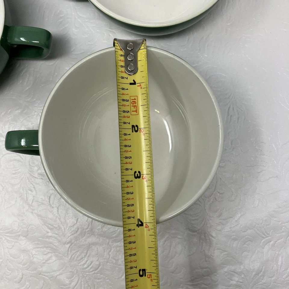 4 tazas de té Taylor Smith Taylor Conversation verde y blanco Foto 3 de 4