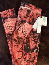 Hudson 26 Million Druse Sneak Pint Skinny Jeans Orange/black