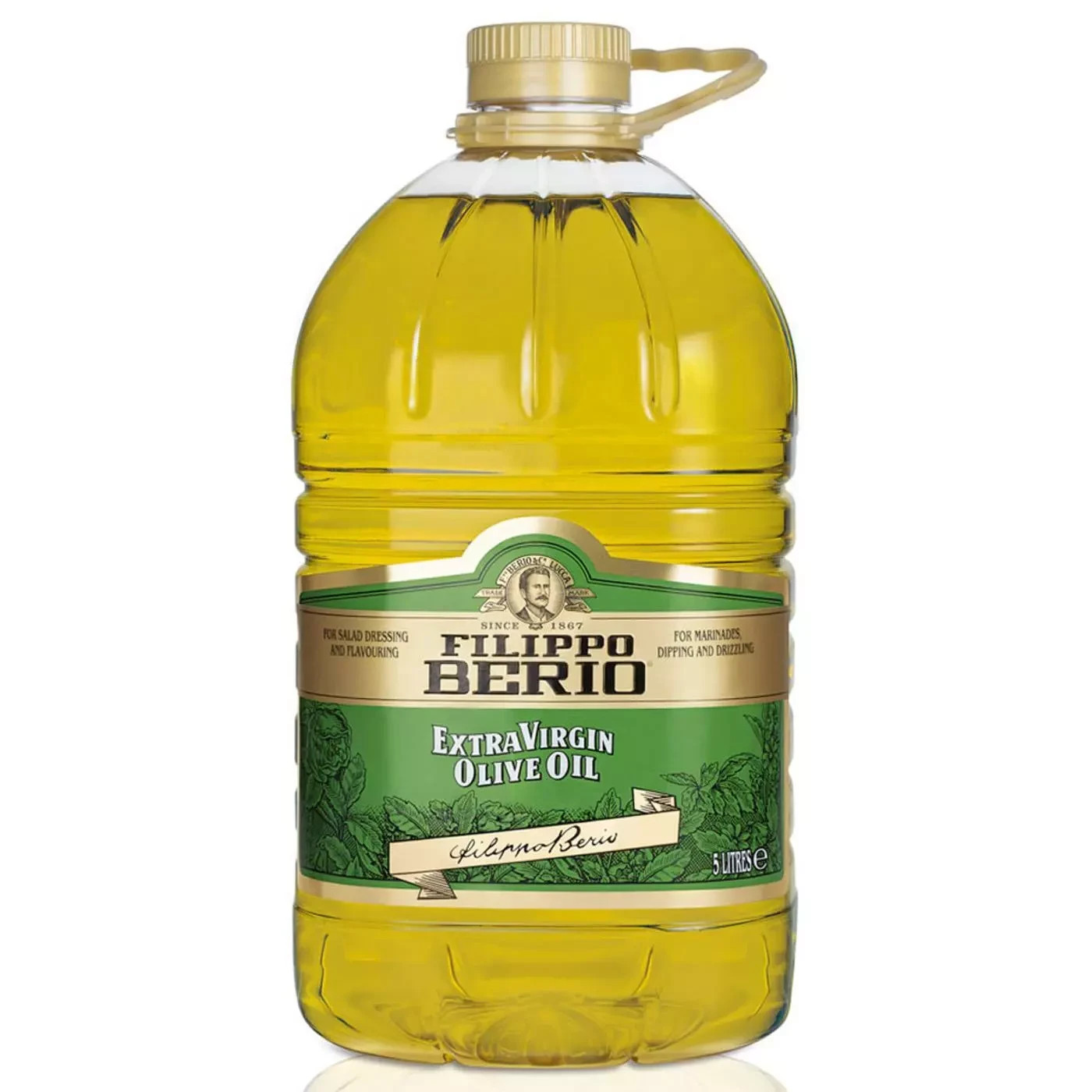 Filippo Berio Extra Virgin Olive Oil 100% Pure Rich Fruity Flavour Dressing 5L