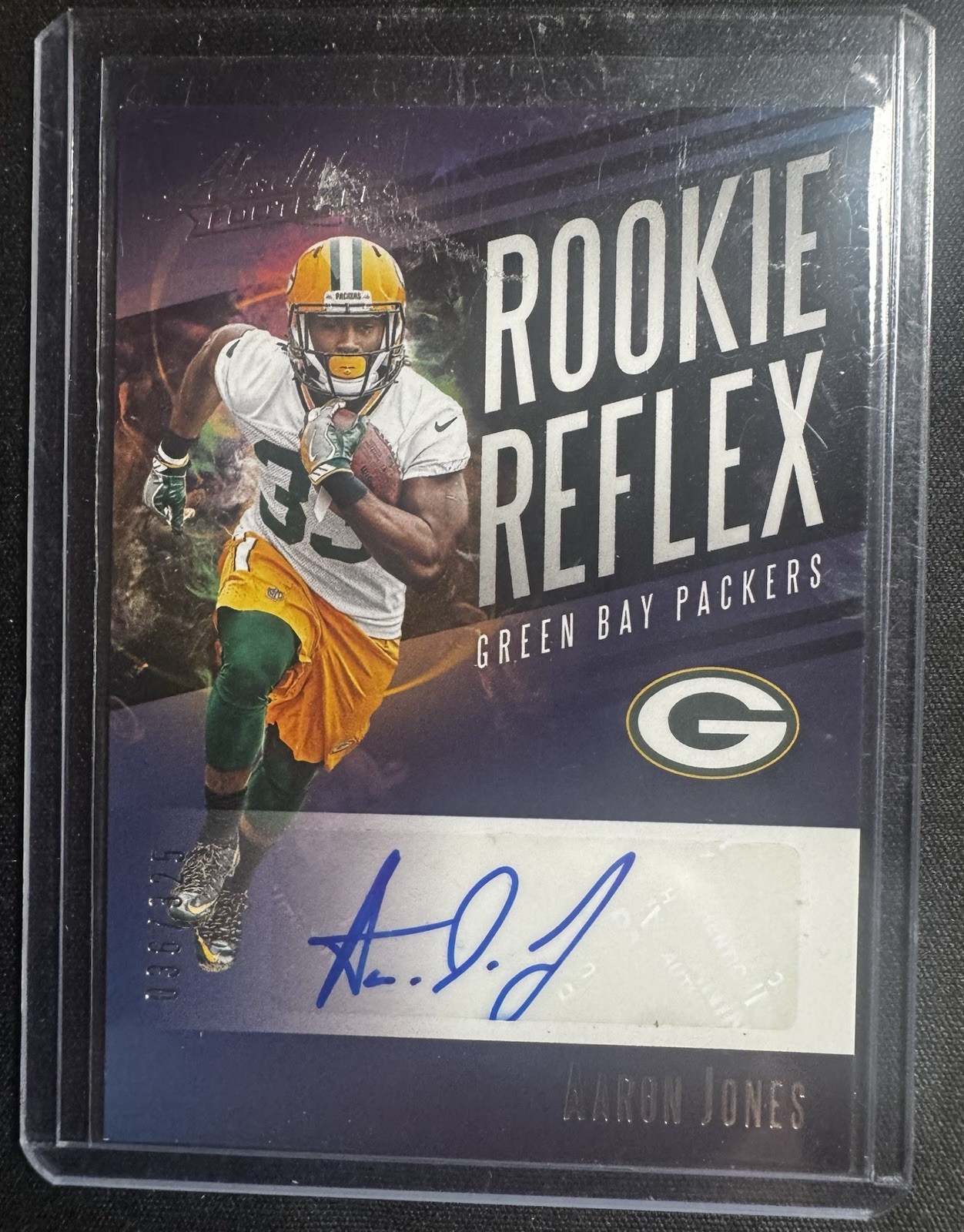 2017 Panini Absolute - Rookie Reflex Signatures Aaron Jones #RR-AJS /325 (AU,...