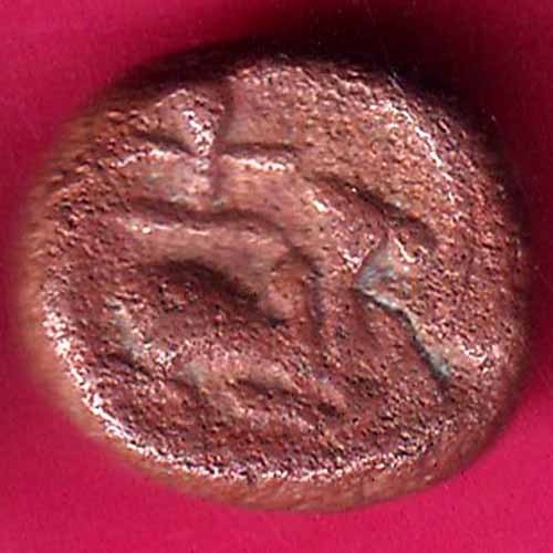 SOUTH INDIA RARE COPPER COIN #LZ50