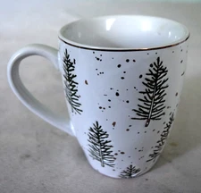Potters Studio Embossed Evergreen Pine Fir Tree Coffee Mug Tea Cup B2