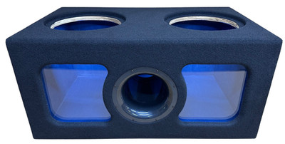 Custom Ported SuB Box Enclosure for 2 12'' JL Audio 12W7 12W7AE-3 ~ BLUE STAIN ~