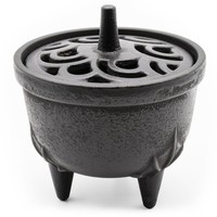 zen minded Schwarzer RäUcherstäBchenkegel Aus Gusseisen, Wachsschmelzbrenner