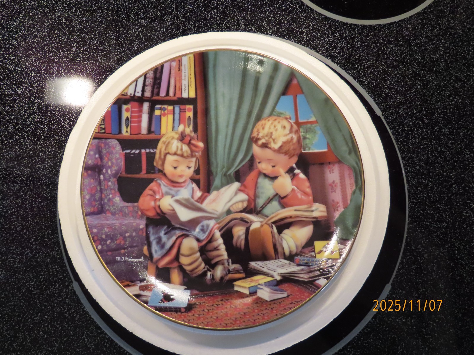 Set of Six (6) Danbury Mint M. J. Hummel Little Companions 8" Plates in Boxes