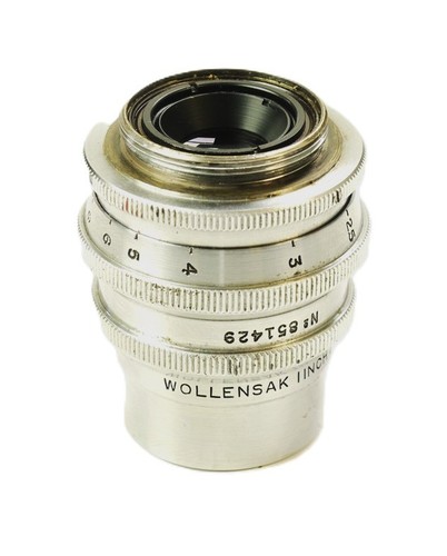 Wollensak 1 inch f1.9 Cine Raptar coated chrome C mount lens - Picture 3 of 5