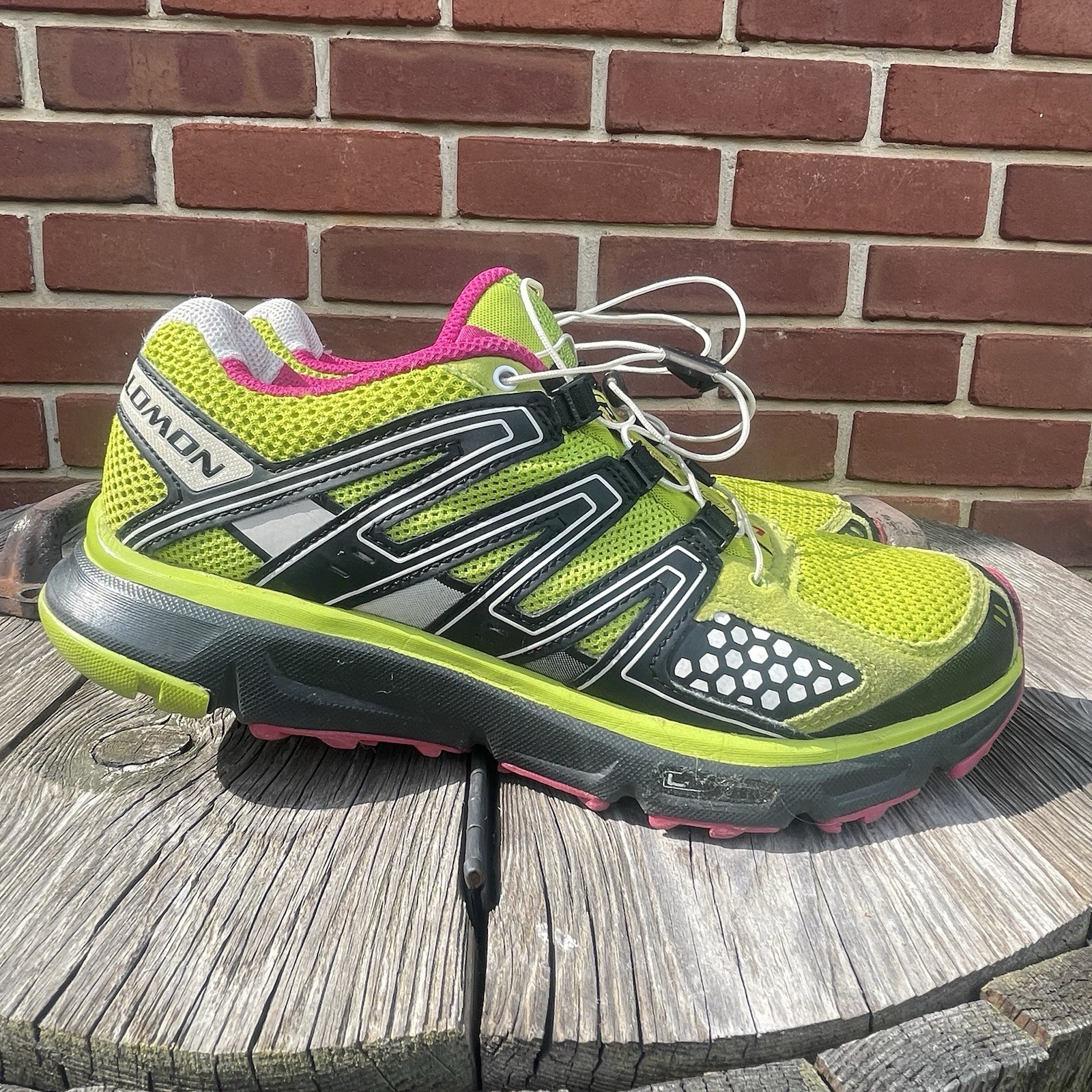 Scarpe da trail running Salomon XR Mission 1 donna 9 5 verde fluo rosa 327967