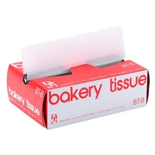 Durable Packaging BT-8 Interfolded Dry Wax Bakery Tissue Sheets | 8" x 10 3/4...