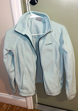 Columbia Women s Full Zip Fleece Jacket Mint Blue Size Medium