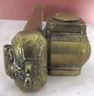 Fancy Antique Ottoman Turkish Traveling Scribe Brass Box Quill Pen Inkwell Case — photo 5