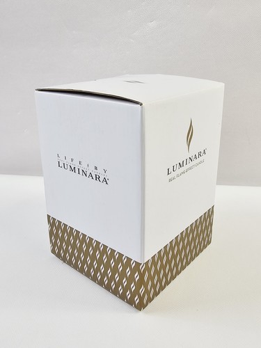 Luminara MOCHA Real Flame-Effect Flameless Candle 7" Glitter Remote Sugared New - Picture 7 of 8