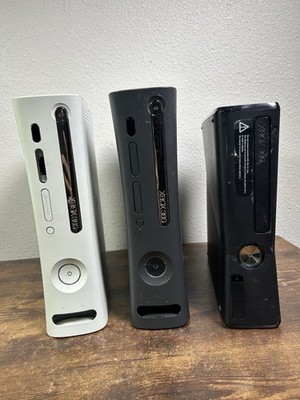 Lot Of 3 Broken Microsoft XBox 360 Consoles For Parts Repair Only As Is