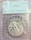 1943-D Walking Liberty Half Dollar PCGS MS65 In Rattler