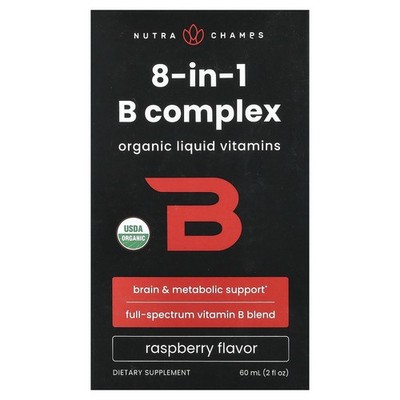 8-In-1 B Complex, Raspberry, 2 fl oz (60 ml)