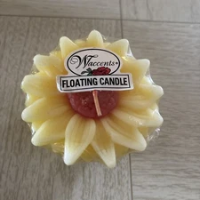 Vintage 90s Floating Yellow Orange Sunflower 🌻 Flower Candle NOS Sealed