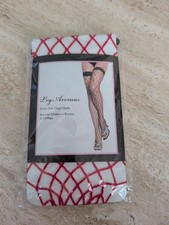 Red Fence Net Thigh Highs By Leg Avenue 9014 One Size