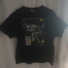 Gildan Heavy Cotton Men's XL Black Murder Drones Graphic Tee Crew Neck