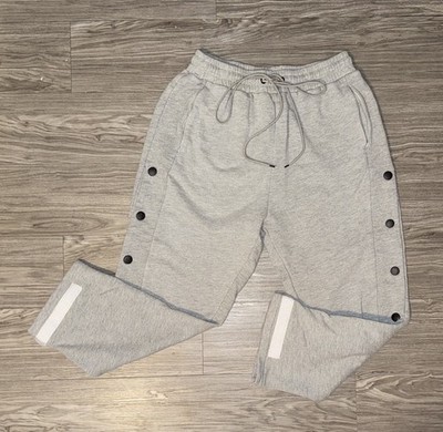 Saint Manshion Snap Off Cropped Sweatpants Grey Mens Size Large