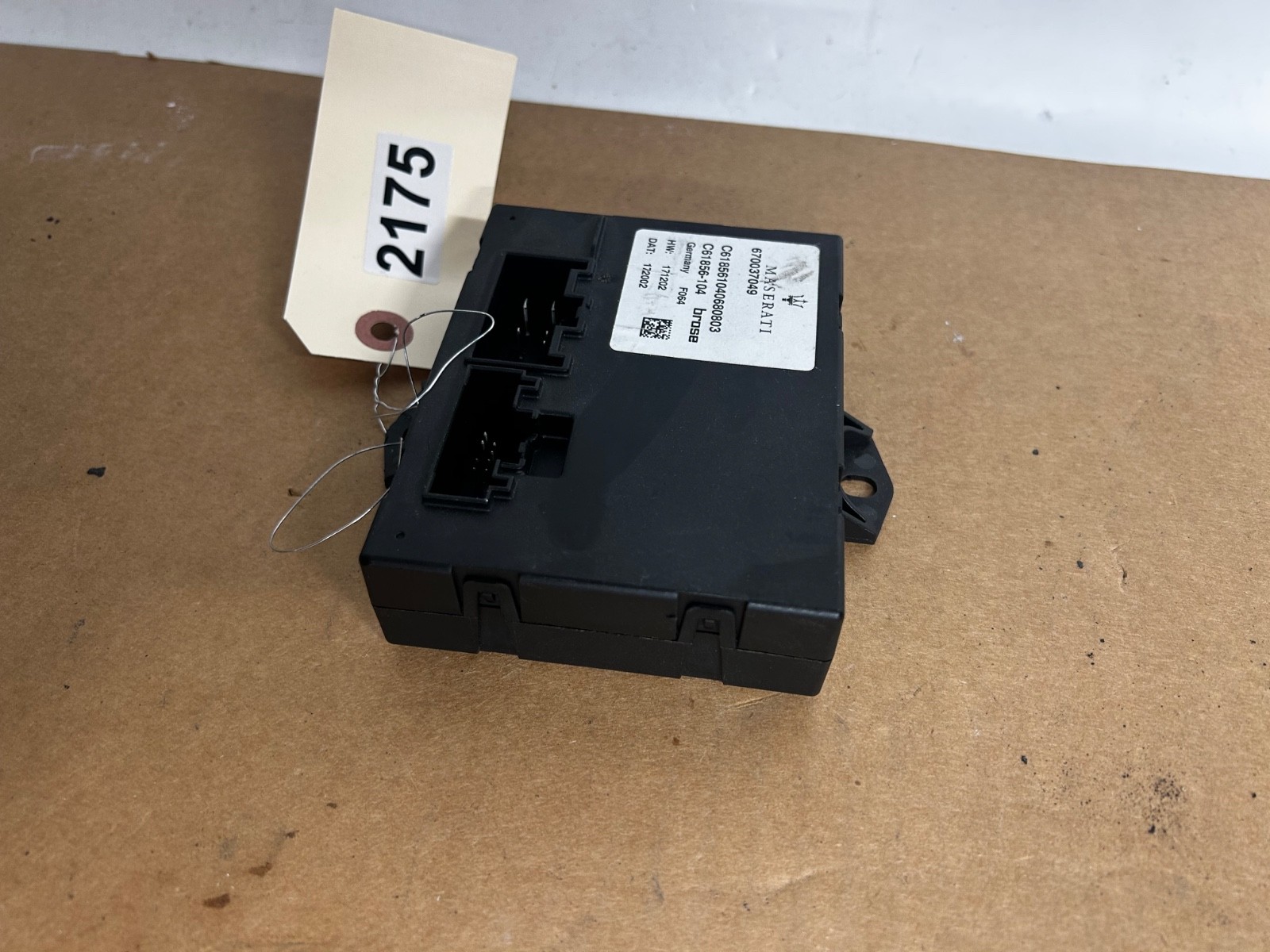 2014-2024 MASERATI QUATTROPORTE REAR DECK TRUNK LID CONTROL MODULE OEM 670037049