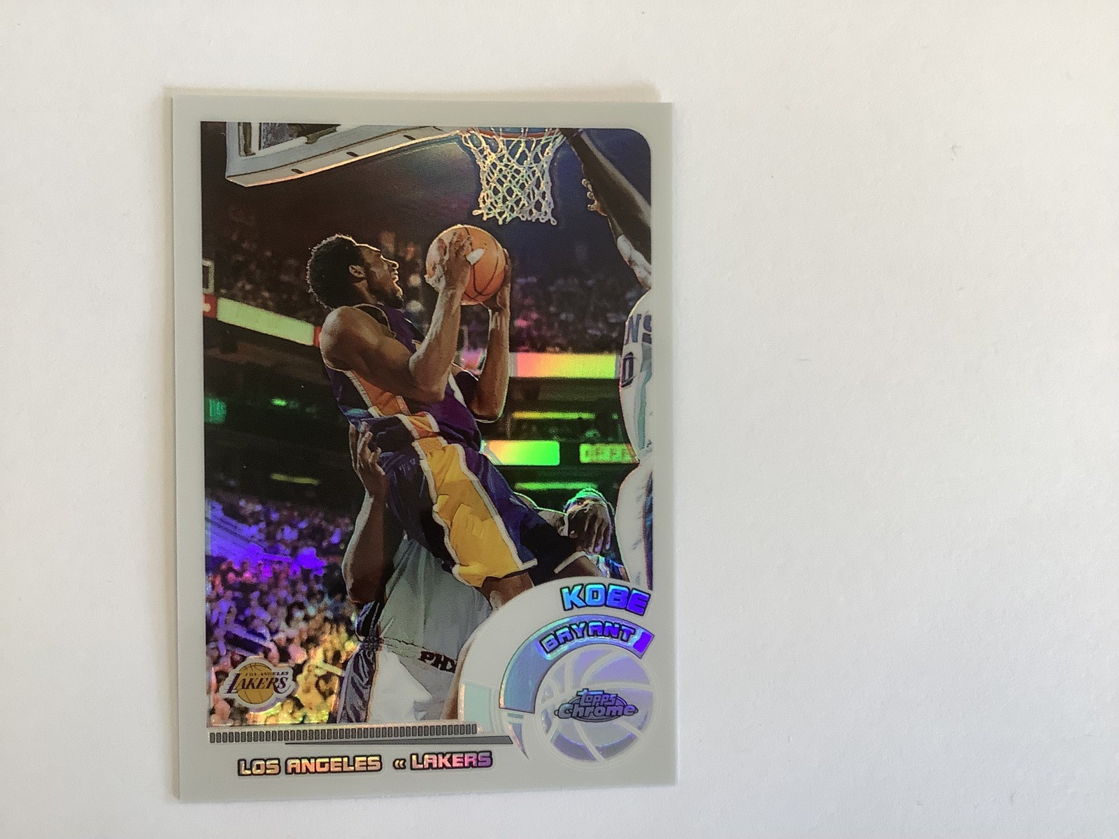 2002 Topps Chrome Kobe Bryant White Refractor 130/249 Card #21