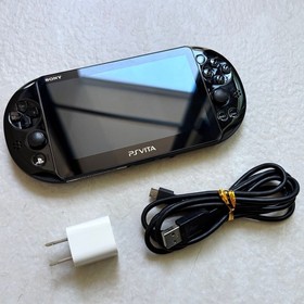 PS Vita Wi-Fi Model Console Black PCH-2000 ZA11 Charger PlayStation Vita Tested