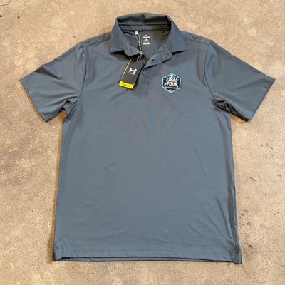 Under Armour Polo Mens Size Medium Gray NCAA Final Four Houston 2023 UPF 50+
