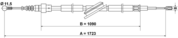 ATE Handbremsseil Hinten (24.3727-0175.2) FüR Audi A3 VW Bora Golf IV Skoda-image
