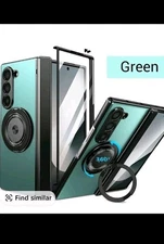 For Samsung Galaxy Z Fold 4 Built-in Screen Protector Magnetic Stand Case