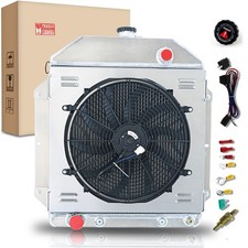 3 Row Core Aluminum Radiator For 1949-1953 Ford V8 With Shroud Fan Relay 3 Row Core Aluminum Radiator For 1949-1953 Ford V8 With Shroud Fan Relay