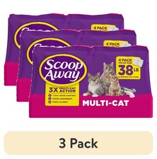3 pack Multi Cat Litter W/ Meadow Fresh Scent 38 lb. Box
