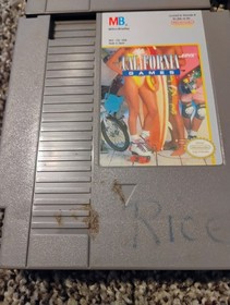 NES 4 Game Lot Super Mario Bros, Baseball, Metal Gear, California Games Nintendo