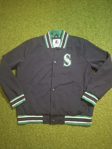 UNDERCOVER Giacca Uomo Starter Navy Seattle Mariners Secret Weapon Full Snap XL Nuova