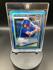 2025 Panini Donruss - Optic Rated Prospects Carson Benge #158 Carolina Blue...