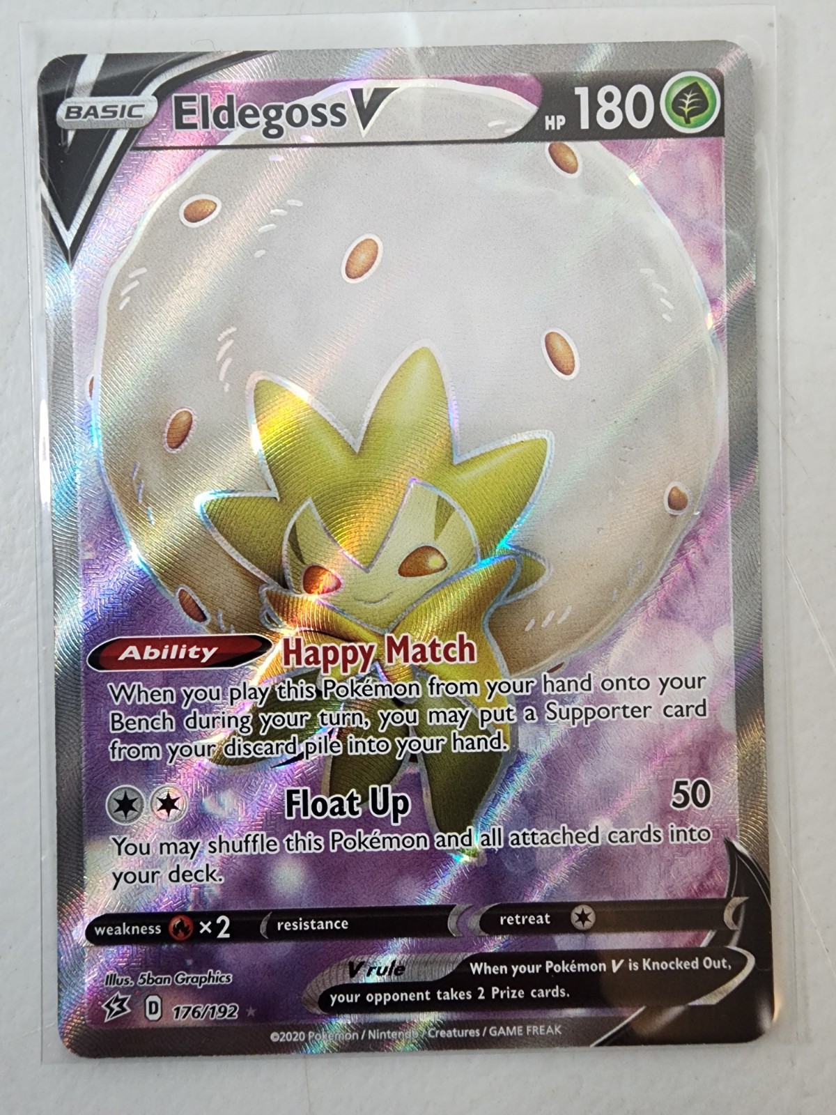 Pokémon TCG Eldegoss V Rebel Clash 176/192 Holo Full Art Ultra Rare