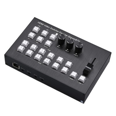 4K 4 HDMI Video Switcher Multi Kamera Live-Streaming Produktion Recorder