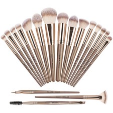 Make Up Brushes, 18 Pcs Premium Synthetic Makeup Brushes Set Soft Foundation ...