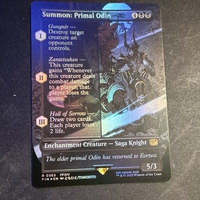 Magic: The Gathering Summon: Primal Odin Foil Enchantment Creature FFXIV Lot
