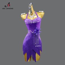 Prom Dress Latin Dance Practice Clothes Womens Party Suit Stage Dancewear Skirt