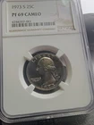 1973 S 25C Washington Quarter NGC Proof 69