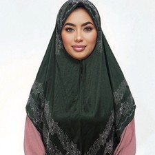 Elastic Instant Headscarf One Piece Hijab Shawl Wrap Turban Muslim Women Islamic